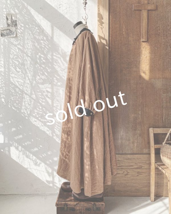 画像6: 【アンティークレースコサージュ付き】MARCHE' DE SOEUR／アンのリボンワンピース・アンティークブラウン (6)