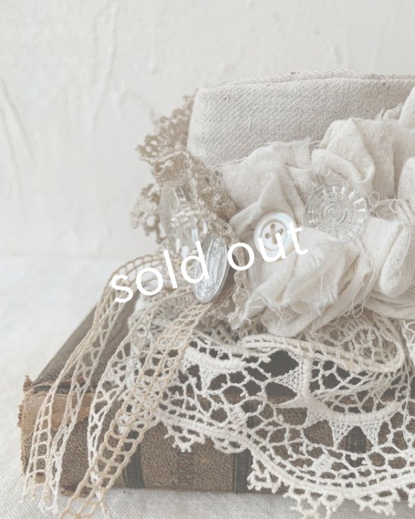 画像6: pollenbienco／アンティークレースのクッションブレスレット・B (6)