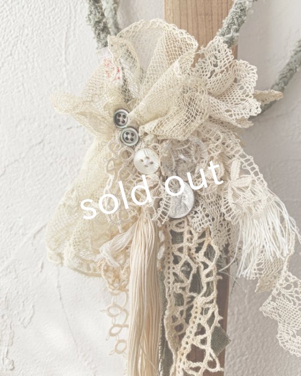 画像3: pollenbienco／アンティークレースとメダイのネックレス (3)