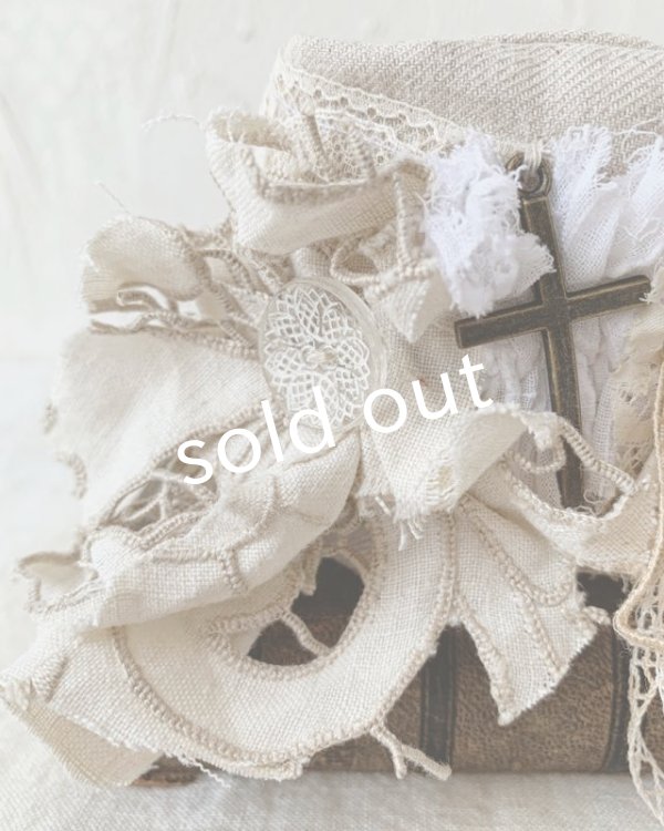 画像4: pollenbienco／アンティークレースのクッションブレスレット・A (4)