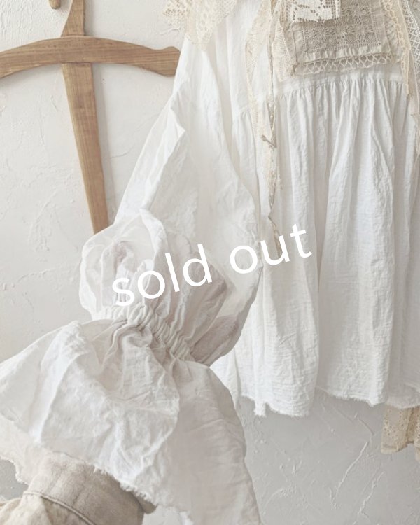 画像6: pollenbienco／アンティークレースのブラウス (6)