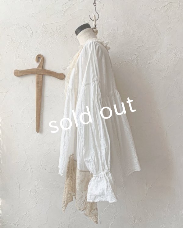 画像9: pollenbienco／アンティークレースのブラウス (9)