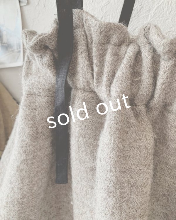 画像6: MARCHE' DE SOEUR／シェットランドウールヘリンボーン ピエロパンツ・モカベージュ (6)