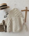 画像8: nepal hand knit/ニットポンチョ・アイボリー【フランスアンティーク・エパングル付】 (8)