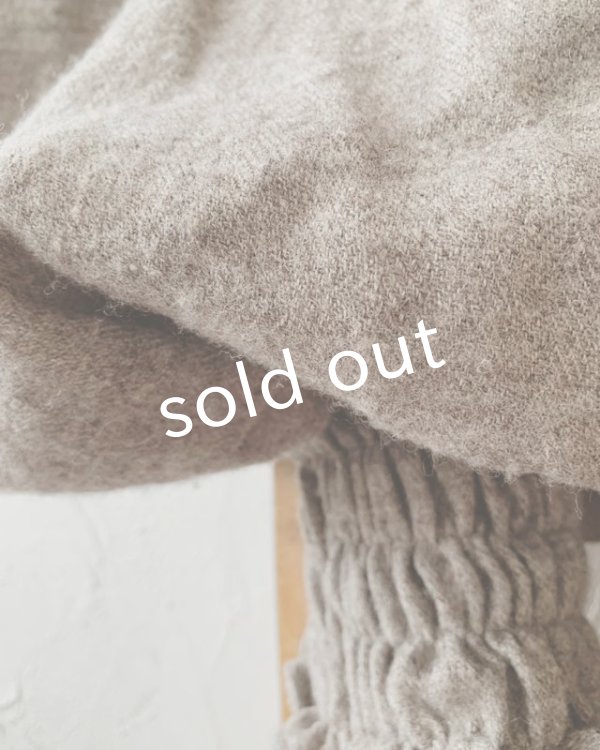 画像5: MARCHE' DE SOEUR／シェットランドウールヘリンボーン ピエロパンツ・モカベージュ (5)