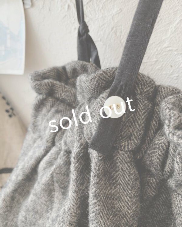 画像11: MARCHE' DE SOEUR／シェットランドウールヘリンボーン ピエロパンツ・チャコール (11)