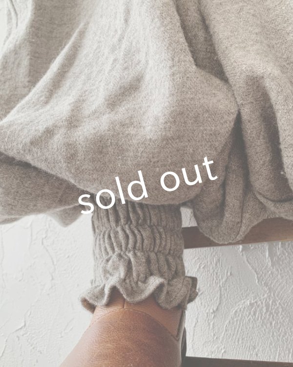 画像4: MARCHE' DE SOEUR／シェットランドウールヘリンボーン ピエロパンツ・モカベージュ (4)