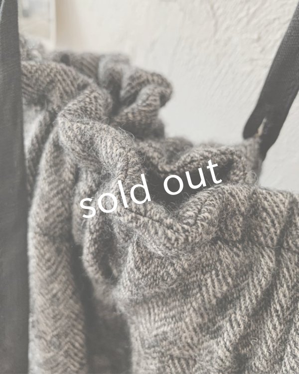 画像8: MARCHE' DE SOEUR／シェットランドウールヘリンボーン ピエロパンツ・チャコール (8)