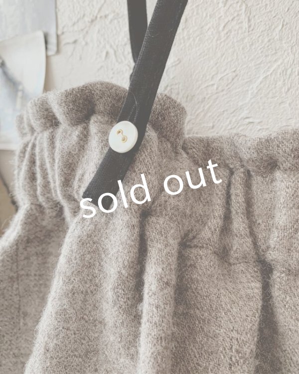 画像8: MARCHE' DE SOEUR／シェットランドウールヘリンボーン ピエロパンツ・モカベージュ (8)