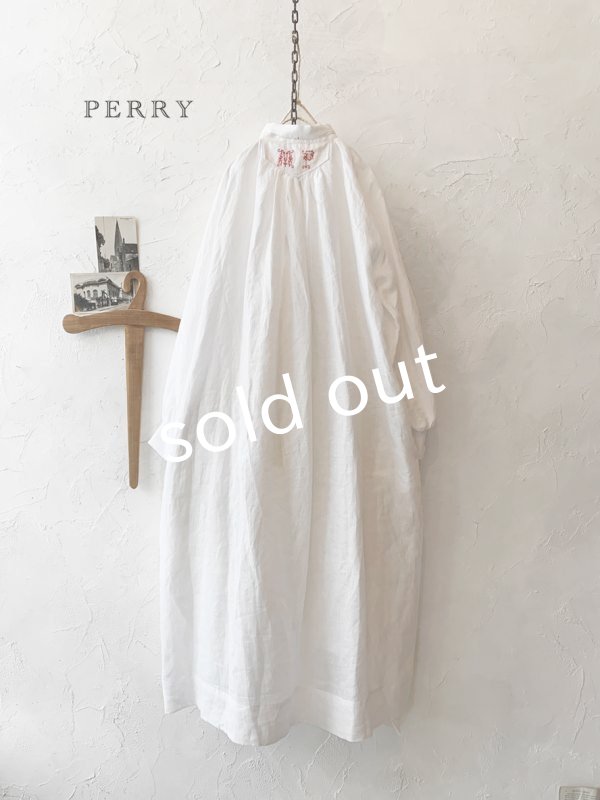 画像2: PERRY/ Lace coller button op ・white (2)