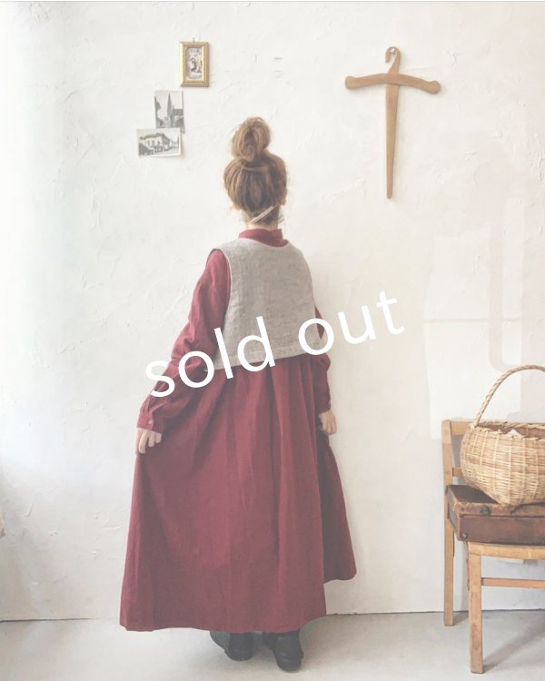 画像11: MARCHE' DE SOEUR／シェットランドウールへリンボーン ちびベスト・モカベージュ (11)