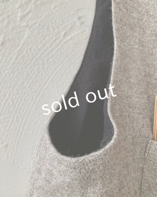 画像7: MARCHE' DE SOEUR／シェットランドウールへリンボーン ちびベスト・モカベージュ (7)