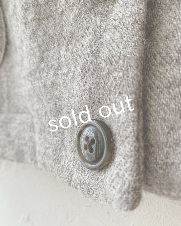 画像5: MARCHE' DE SOEUR／シェットランドウールへリンボーン ちびベスト・モカベージュ (5)