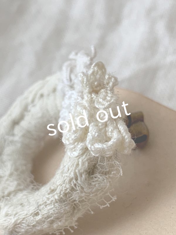 画像5: toromeco／草木染め tiny wreath & tassel brooch・smoky yellow (5)