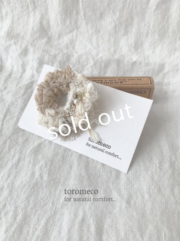 画像2: toromeco／アンティークビーズのsew brooch (2)