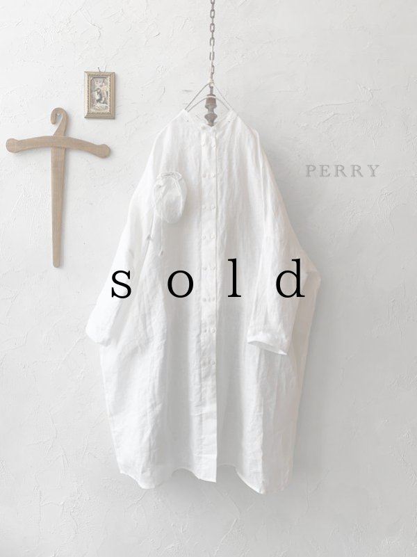 画像1: PERRY/ Pactch pk shirt op・white (1)