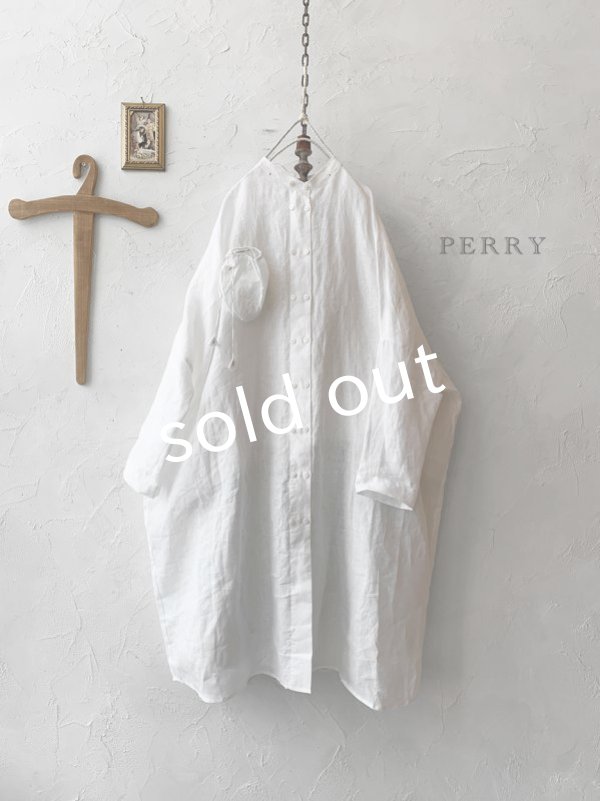 画像1: PERRY/ Pactch pk shirt op・white (1)