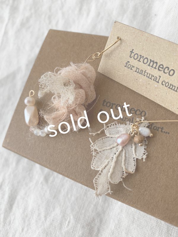 画像5: toromeco／桜染めの耳飾り・yuragi (5)