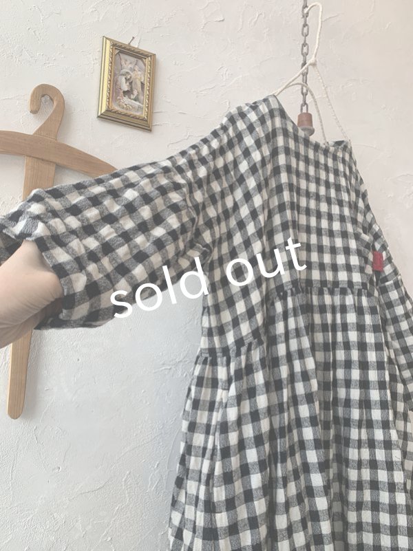 画像7: MARCHE' DE SOEUR／ギャザーワンピース・ギンガムチェック (7)