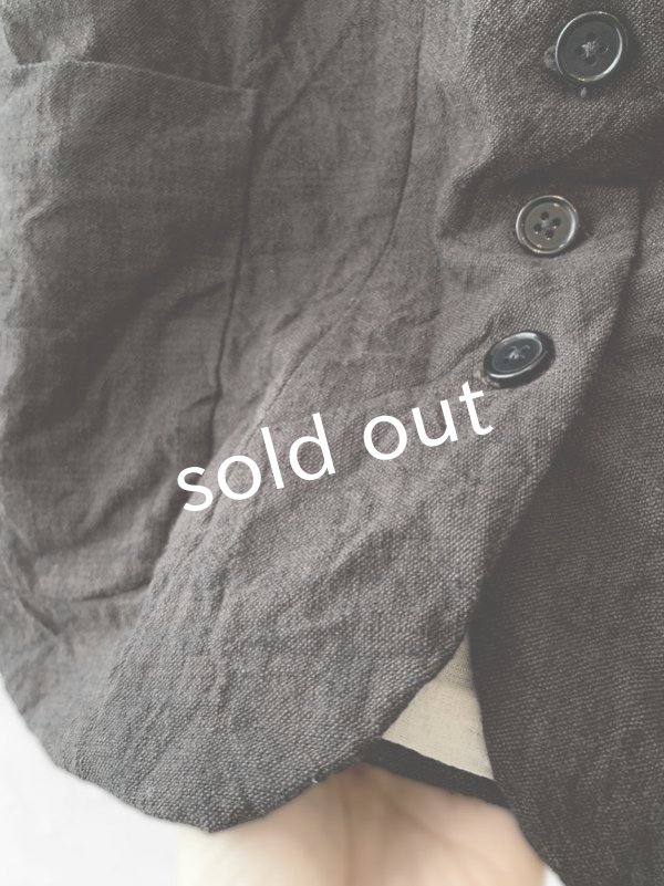画像8: Reliure／ボタンベスト・チャコール (8)