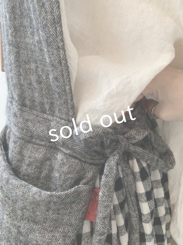 画像8: MARCHE' DE SOEUR／バッククロスワンピース・へリンボン×ギンガム (8)