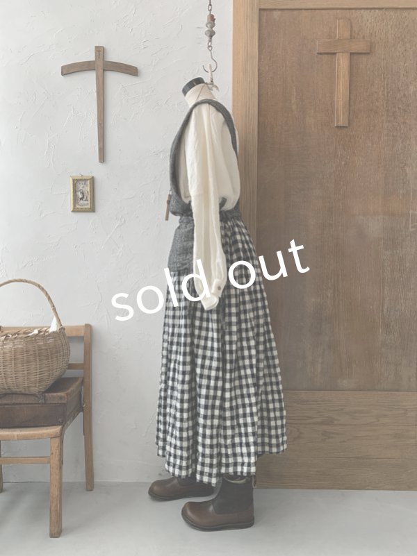 画像4: MARCHE' DE SOEUR／バッククロスワンピース・へリンボン×ギンガム (4)