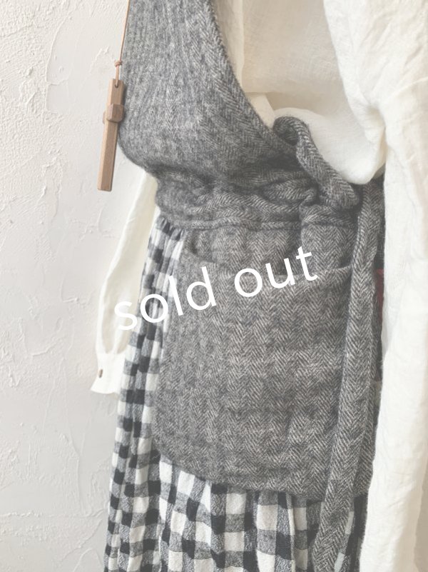 画像5: MARCHE' DE SOEUR／バッククロスワンピース・へリンボン×ギンガム (5)