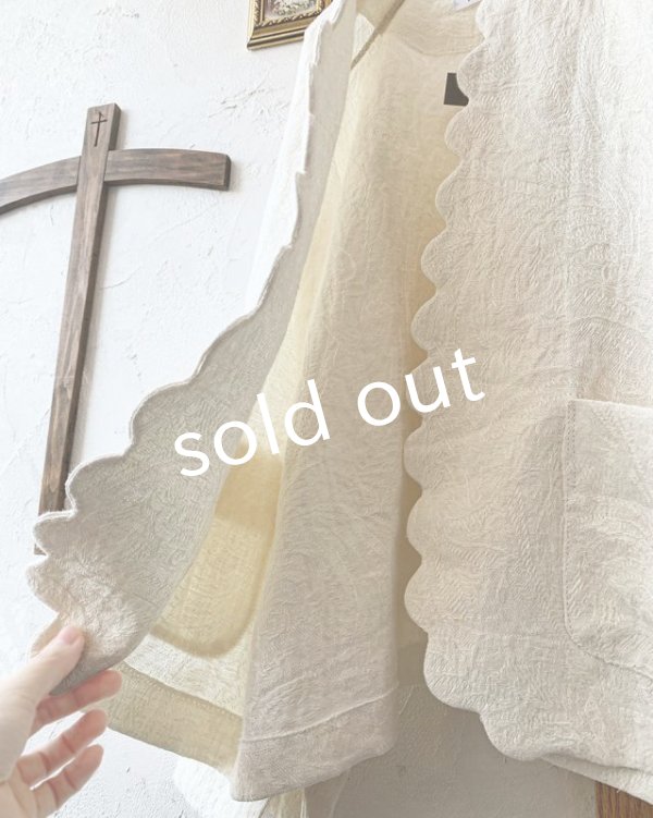 画像9: PERRY/jacquard scallop jacket・white (9)