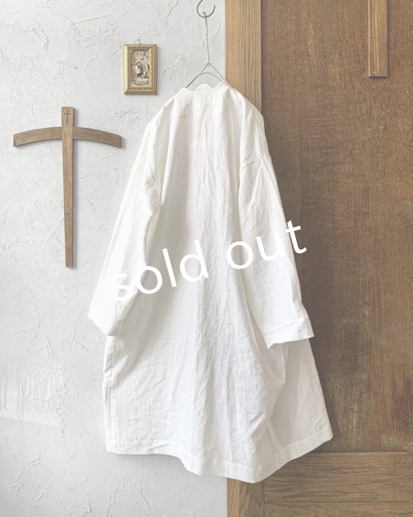 画像3: PERRY/Linen scallop coat・white (3)