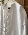 画像4: PERRY/Linen scallop coat・white (4)