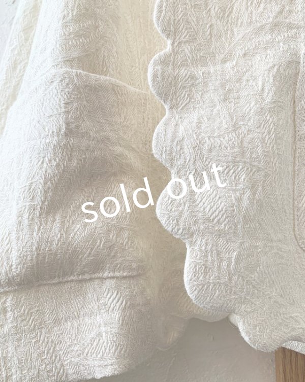 画像7: PERRY/jacquard scallop jacket・white (7)