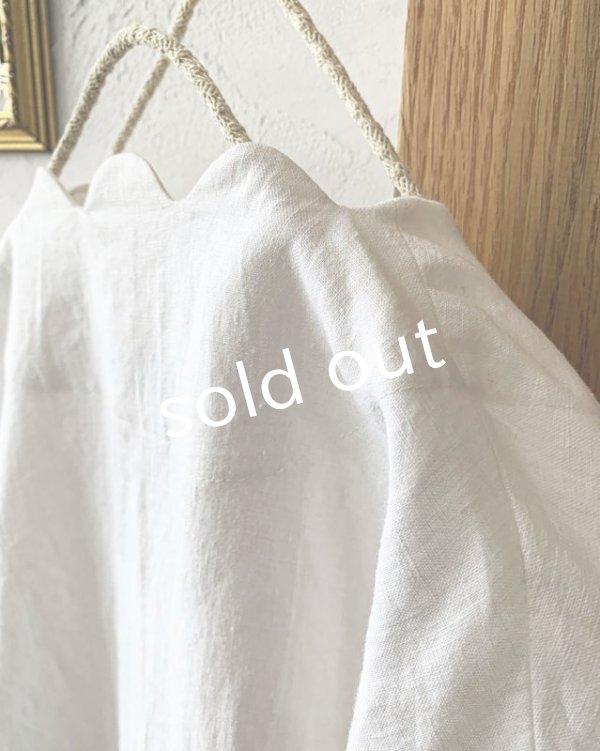 画像8: PERRY/Linen scallop coat・white (8)