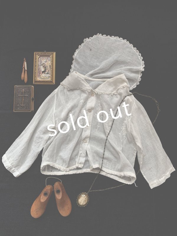 画像2: antique／子供用アンティークレースブラウス (2)