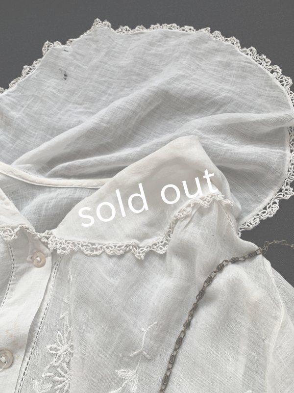 画像6: antique／子供用アンティークレースブラウス (6)