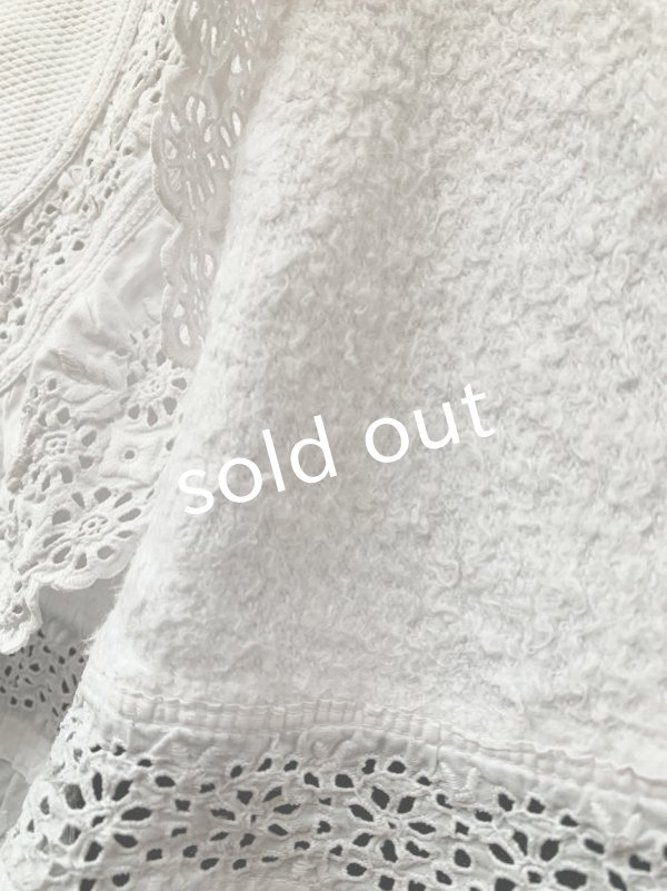 画像7: antique／子供用アンティークコットンピケマント (7)