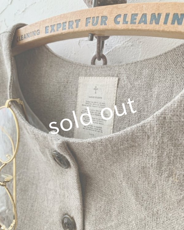 画像4: MARCHE' DE SOEUR／ちびぽけベスト・リトアニアリネン (4)