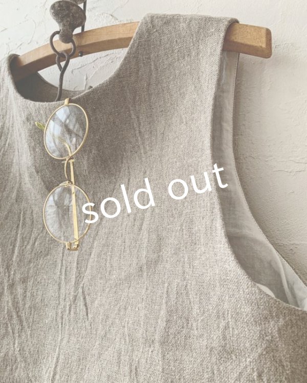 画像8: MARCHE' DE SOEUR／ちびぽけベスト・リトアニアリネン (8)