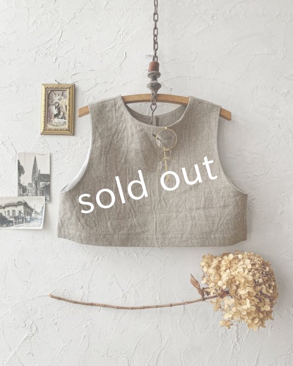 画像7: MARCHE' DE SOEUR／ちびぽけベスト・リトアニアリネン (7)