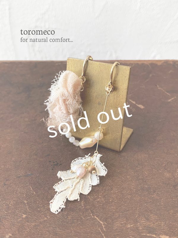 画像4: toromeco／桜染めの耳飾り・yuragi (4)