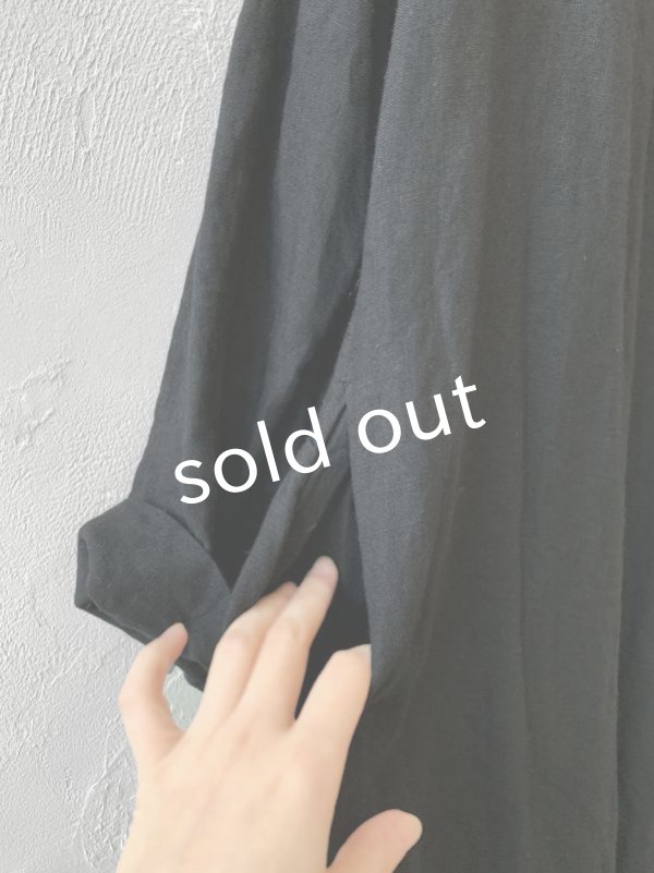 画像7: HALLELUJAH／Robe de femme de chambre 小間使いローブ衿付・black (7)