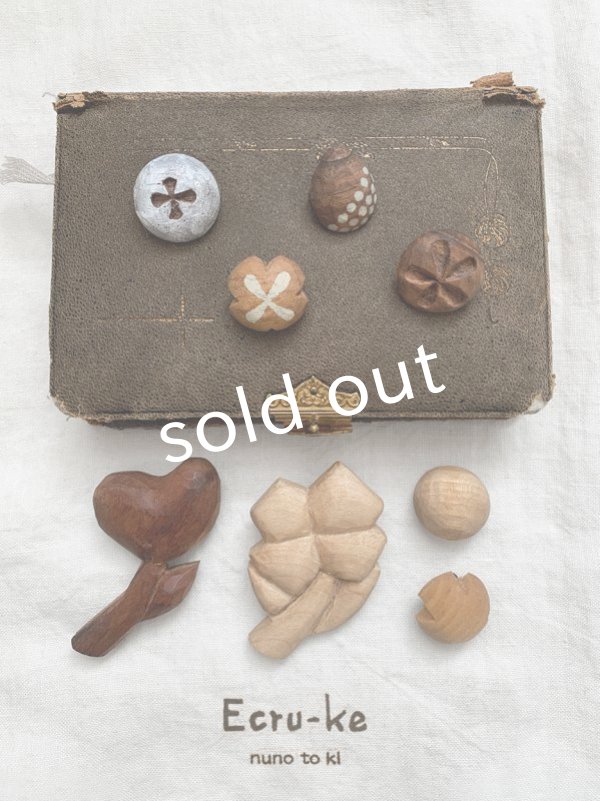 画像6: ecru-ke／木彫りのブローチとナイフ (6)