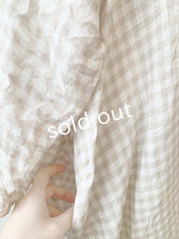 画像5: MARCHE' DE SOEUR／シンプルワンピース・ベージュチェック (5)