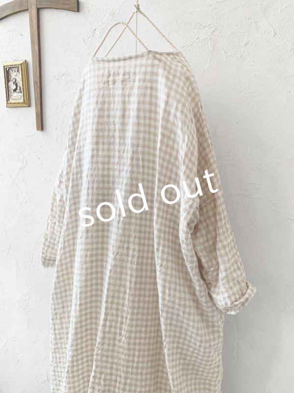 画像8: MARCHE' DE SOEUR／シンプルワンピース・ベージュチェック (8)