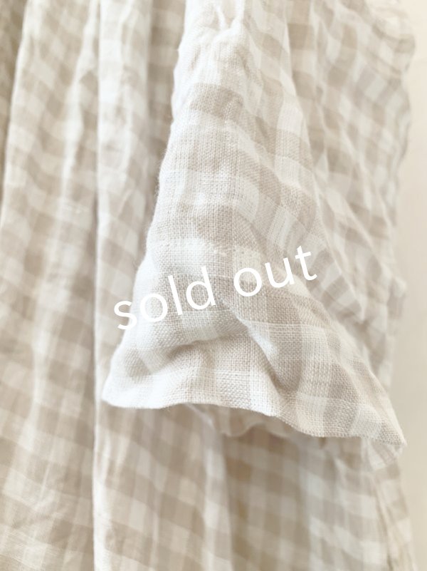 画像5: MARCHE' DE SOEUR／ギャザーワンピース・ベージュチェック (5)