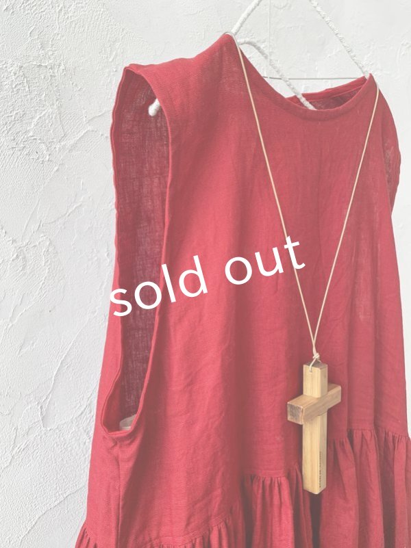 画像4: MARCHE' DE SOEUR／ノースリーブワンピース・レッド (4)