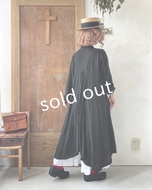 画像11: HALLELUJAH／Robe de femme de chambre 小間使いローブ衿付・black (11)