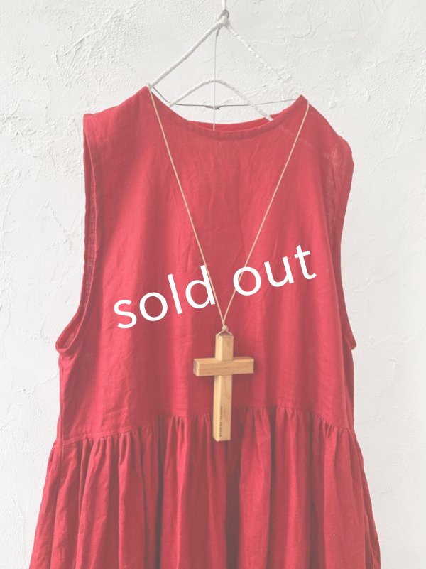 画像2: MARCHE' DE SOEUR／ノースリーブワンピース・レッド (2)