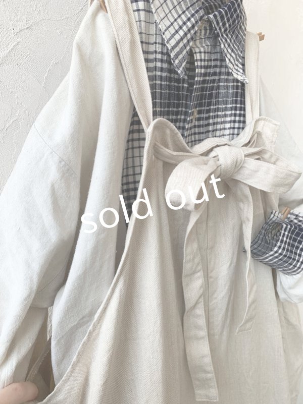 画像5: MARCHE' DE SOEUR／ピエロサロペット・生成り (5)