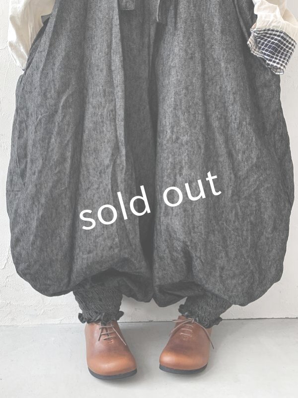 画像3: MARCHE' DE SOEUR／ピエロサロペット・杢ブラック (3)