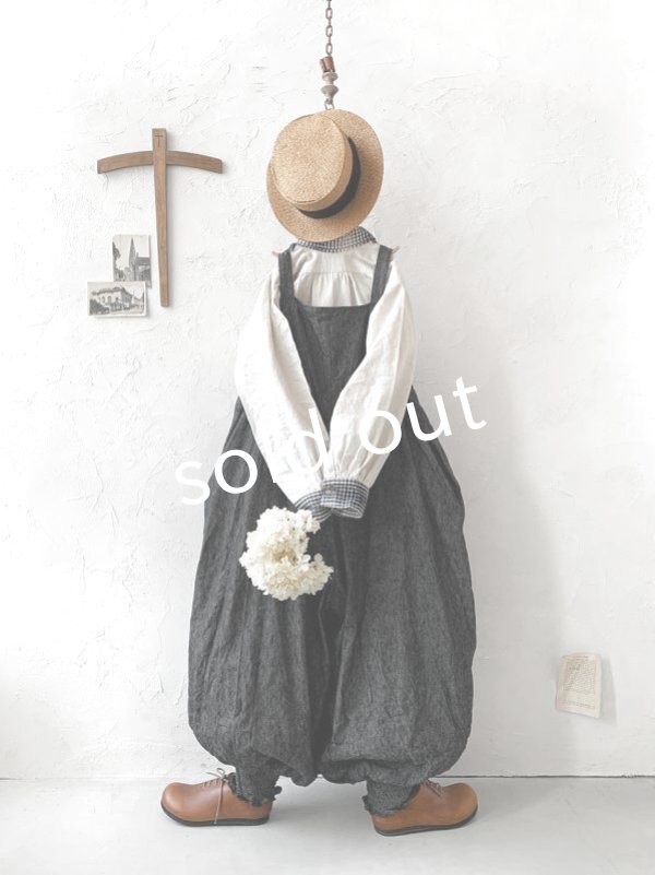 画像8: MARCHE' DE SOEUR／ピエロサロペット・杢ブラック (8)